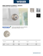 Thumbnail for Literature PDF Weiser Spec Sheet ELEMENTS DEADBOLT - GDC9471 FR